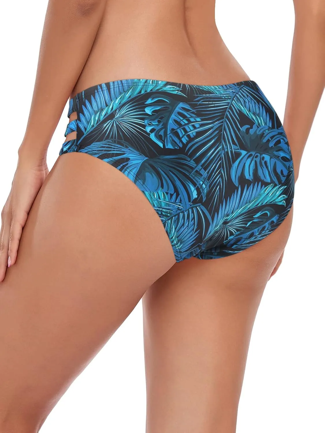 Ocean Blues Women's Strappy Bikini Bottom Full Coverage Swim Briefs