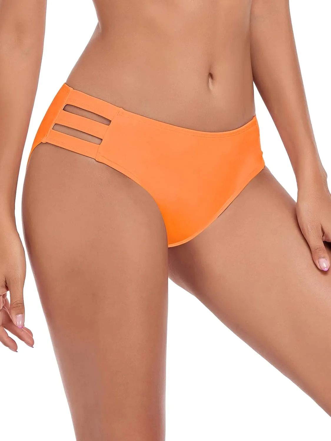 Ocean Blues Women's Strappy Bikini Bottom Full Coverage Swim Briefs