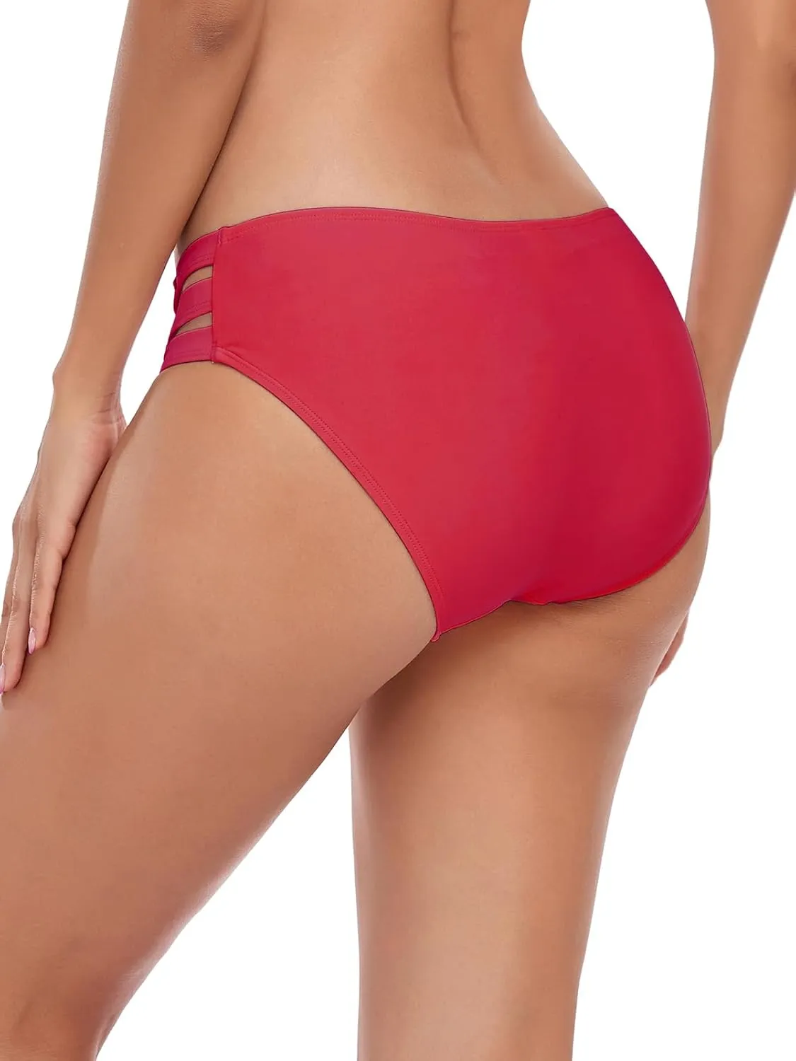 Ocean Blues Women's Strappy Bikini Bottom Full Coverage Swim Briefs