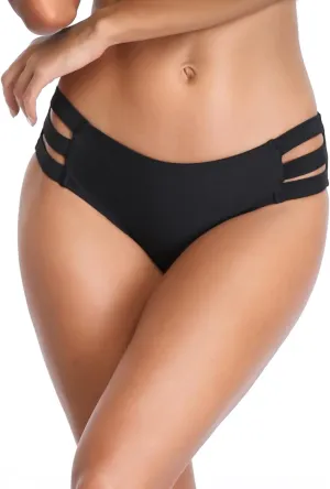 Ocean Blues Women's Strappy Bikini Bottom Full Coverage Swim Briefs