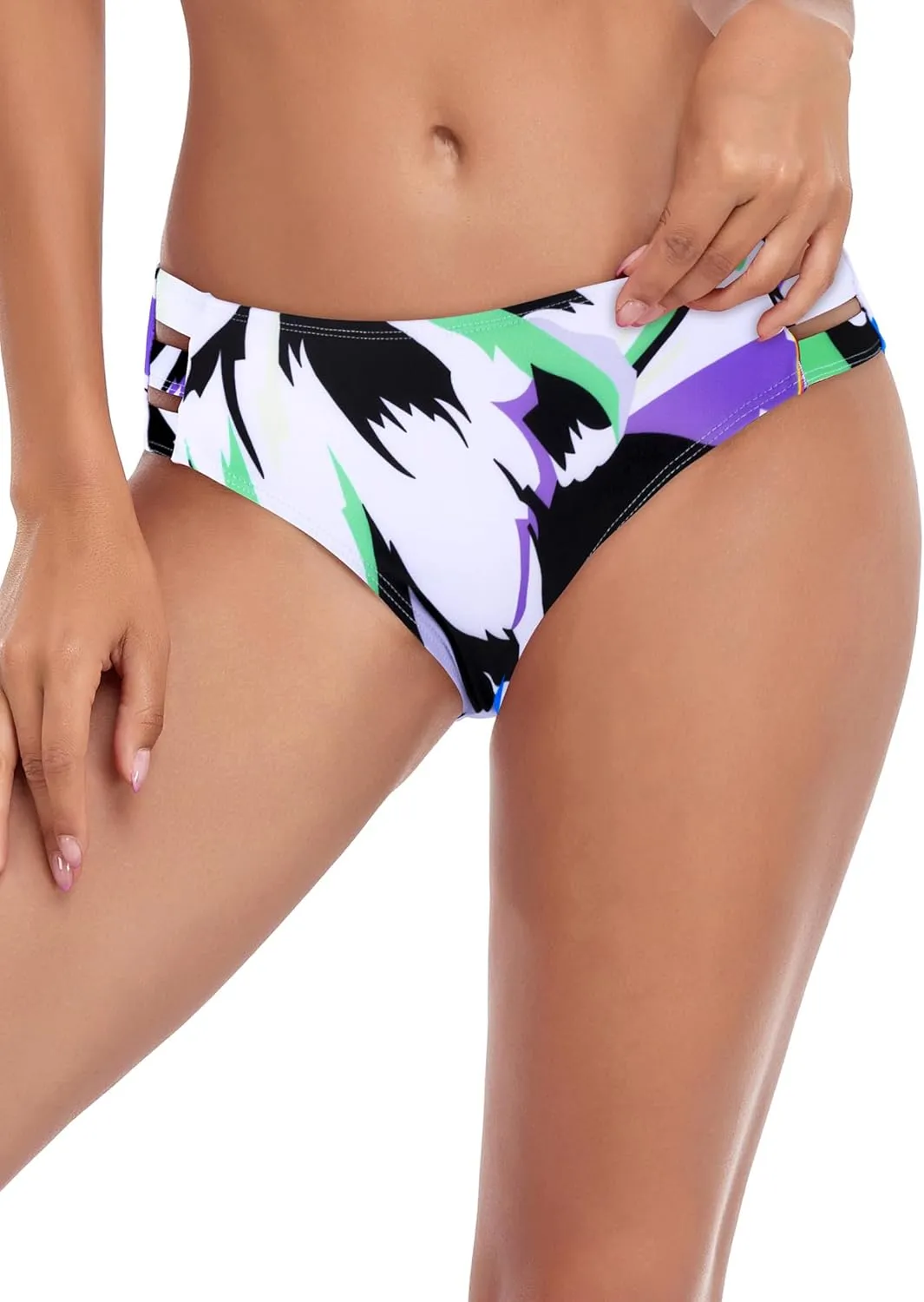 Ocean Blues Women's Strappy Bikini Bottom Full Coverage Swim Briefs