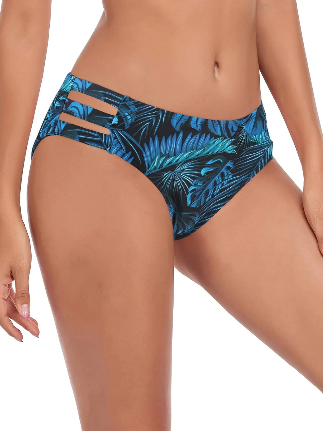 Ocean Blues Women's Strappy Bikini Bottom Full Coverage Swim Briefs