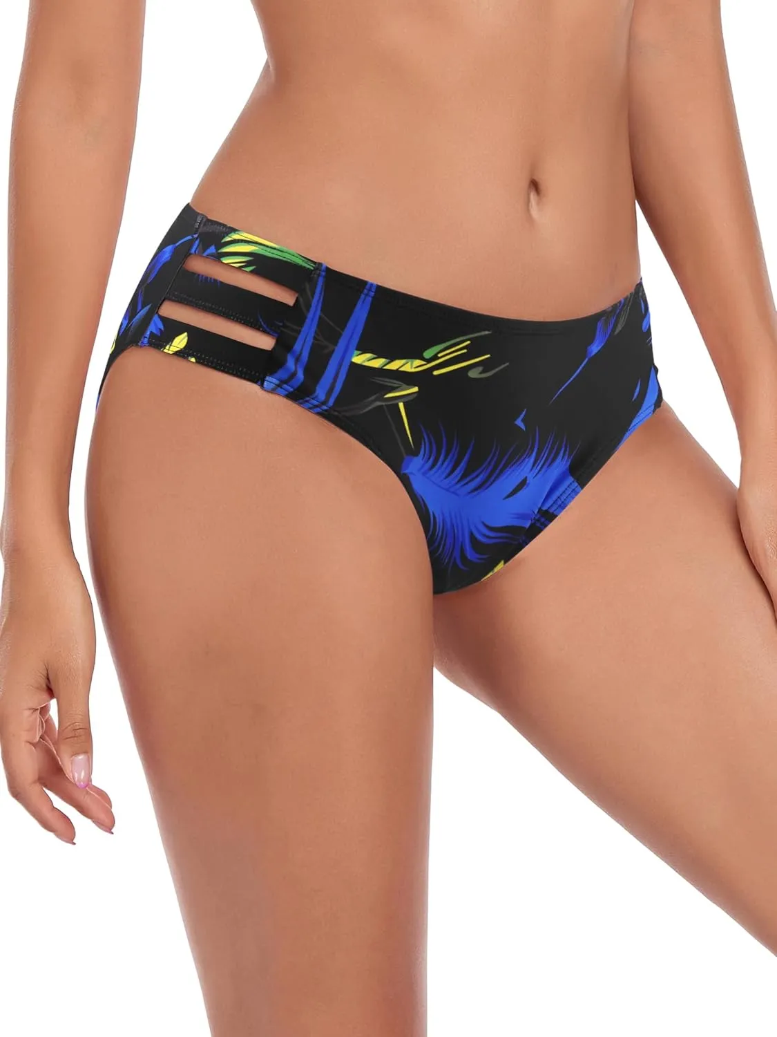 Ocean Blues Women's Strappy Bikini Bottom Full Coverage Swim Briefs