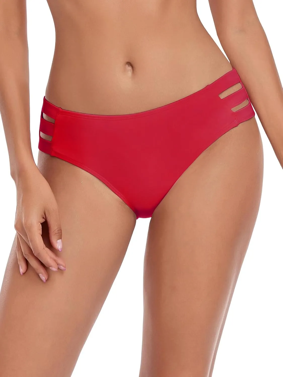 Ocean Blues Women's Strappy Bikini Bottom Full Coverage Swim Briefs