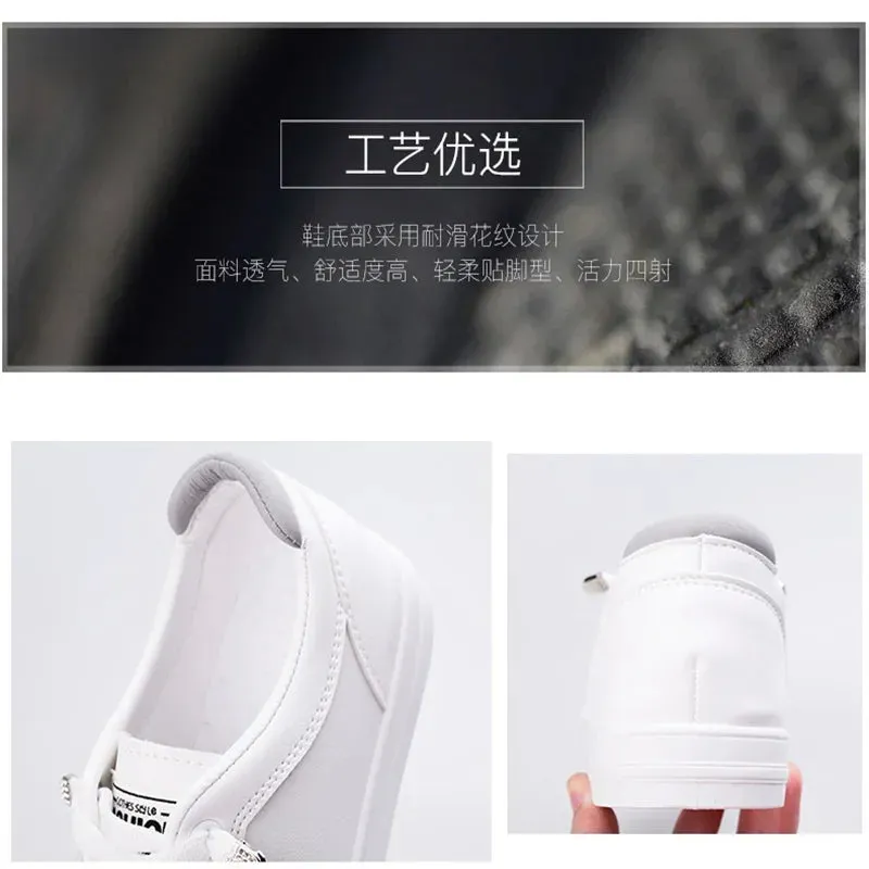 Outdoor Trainers Women Running Shoes Summer Autumn Fashion White PU Leather Lace-Up Breathable Casual Sneakers Zapatos De Mujer