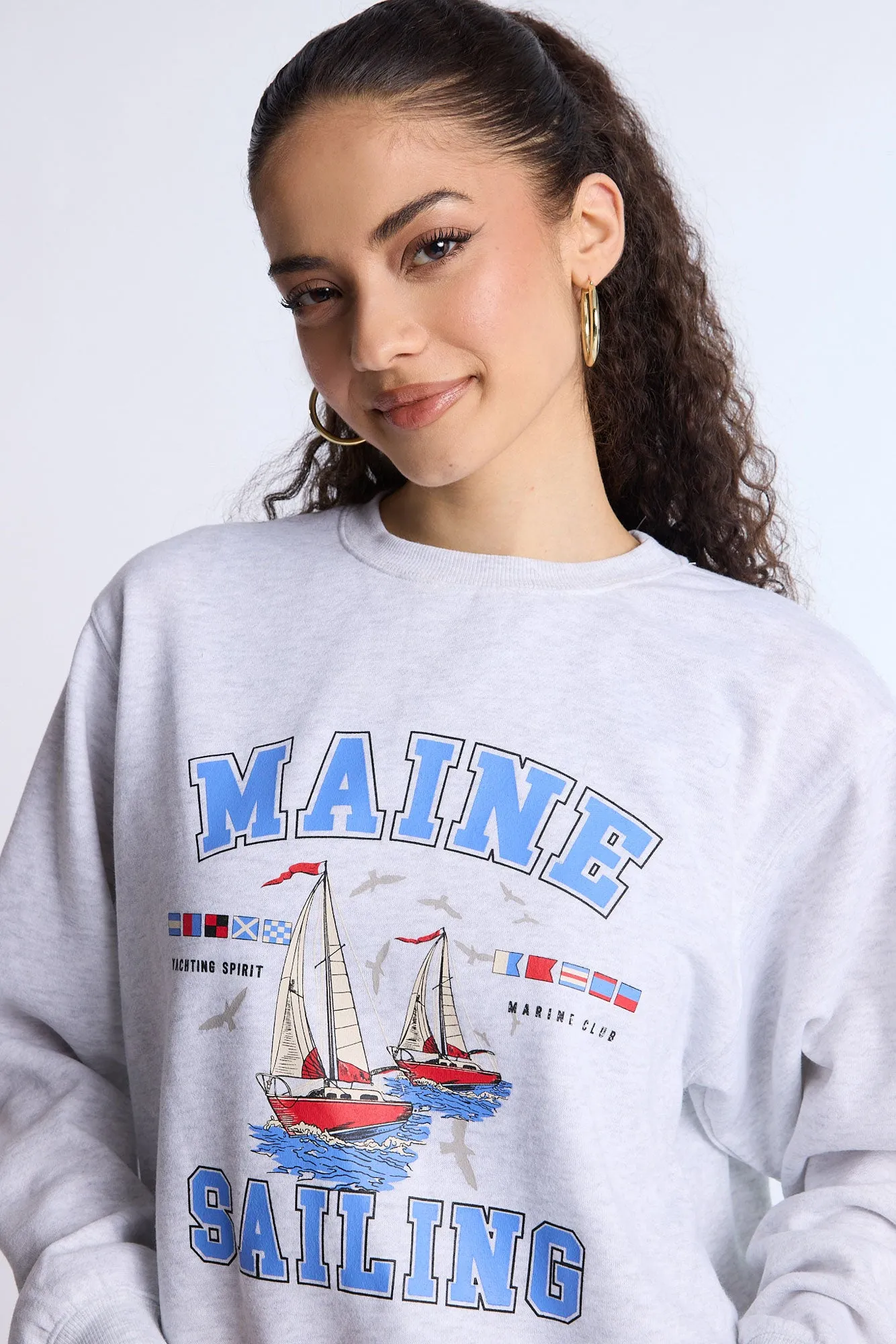 Oversized Crew Neck Sweatshirt