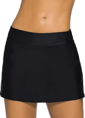 Septangle Women's Swim Skirts Tankini Bottom with Side Pocket Swimsuit