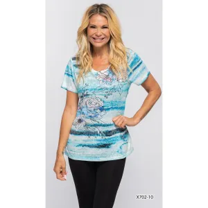 Short Sleeve Light Tee - Flowing Blues