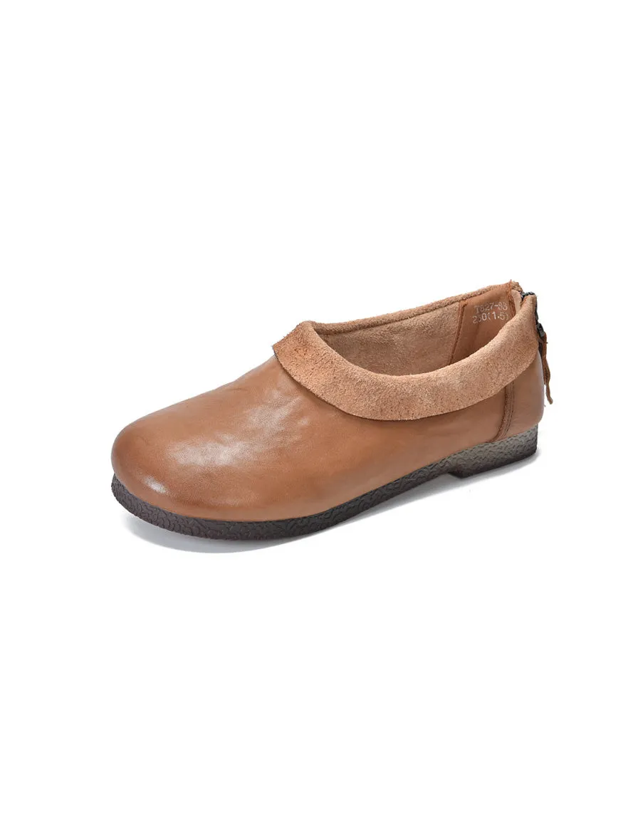 Spring Round Toe Soft Sole Retro Flat Boots