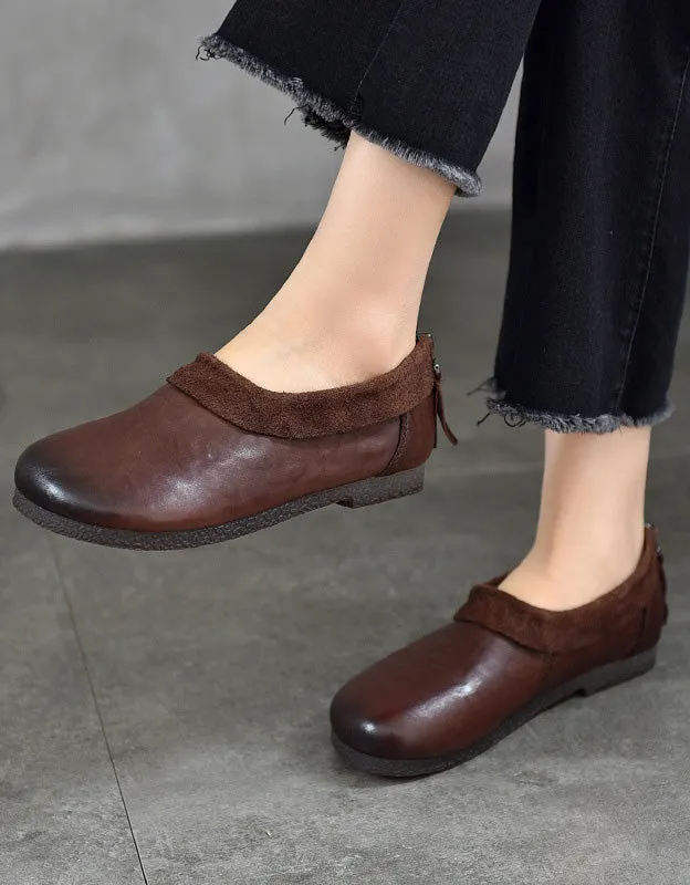 Spring Round Toe Soft Sole Retro Flat Boots