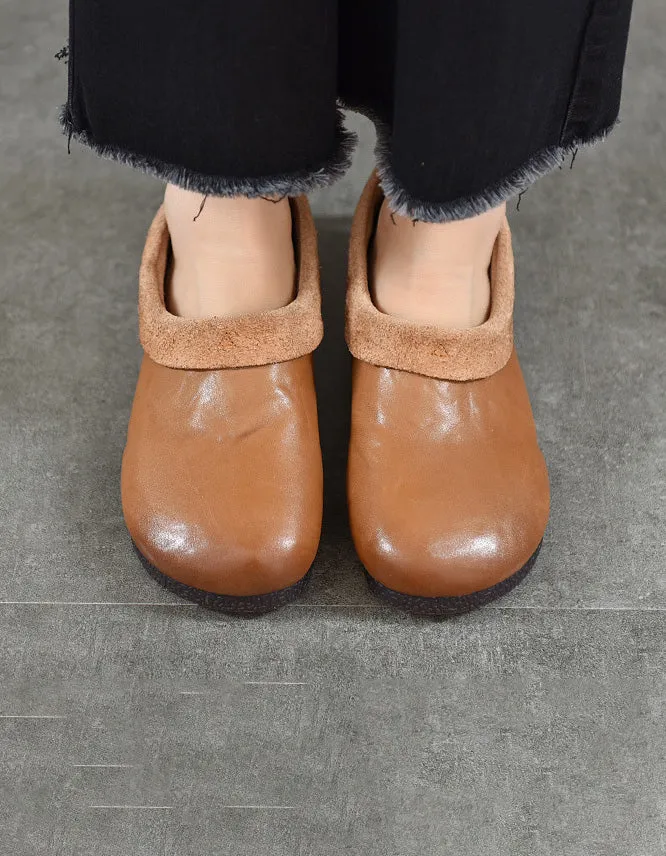 Spring Round Toe Soft Sole Retro Flat Boots