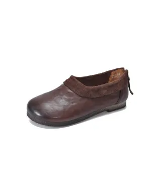 Spring Round Toe Soft Sole Retro Flat Boots
