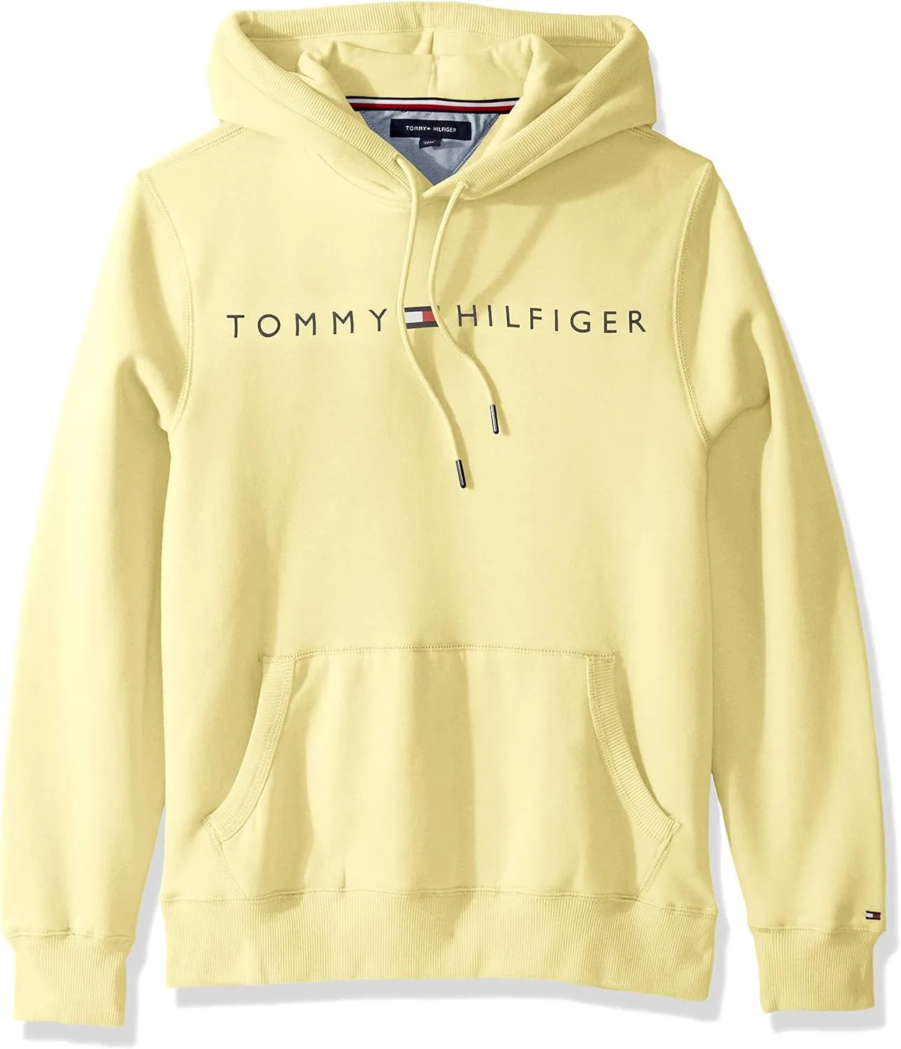Tommy Hilfiger Men's Long Sleeve Fleece Logo Pullover Hoodie Sweatshirt