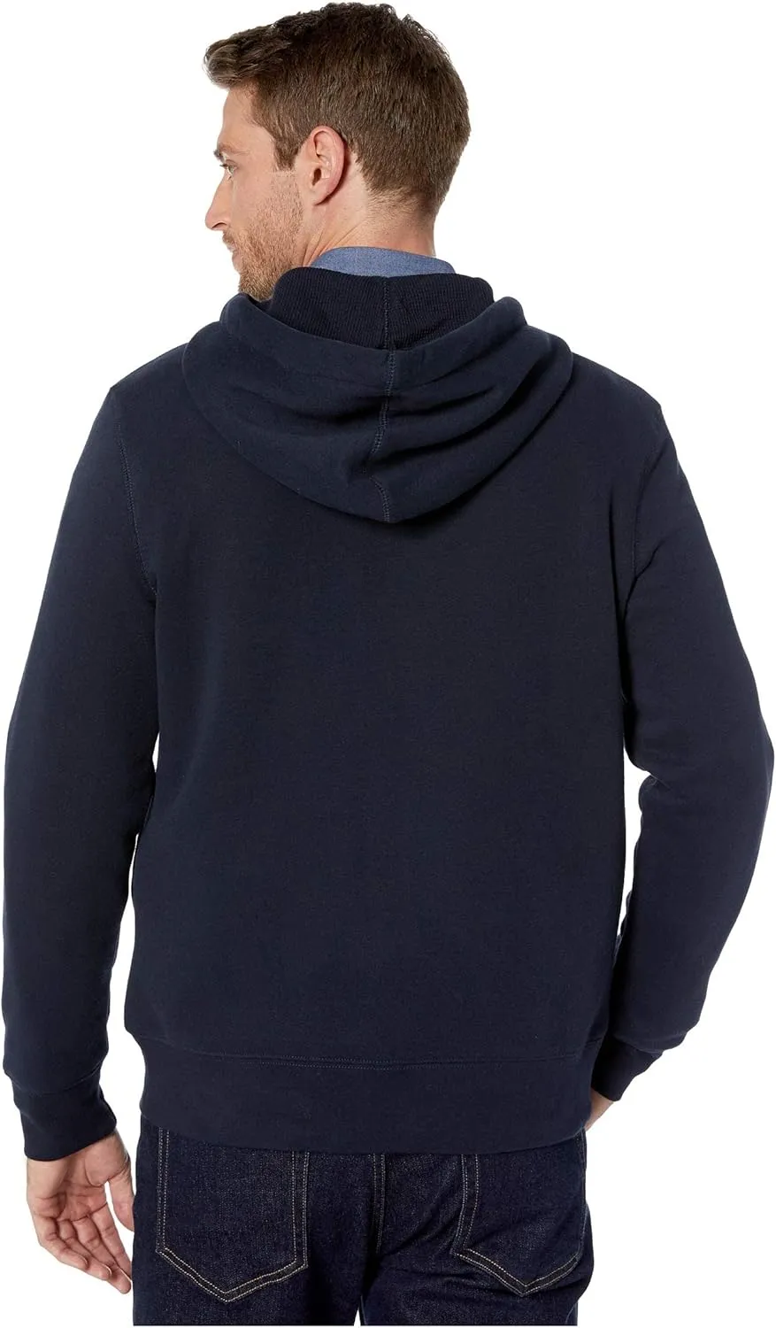 Tommy Hilfiger Men's Long Sleeve Fleece Zip Up Hoodie Sweatshirt
