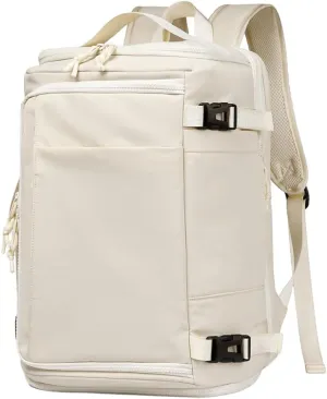 Waterproof Carry-On Travel Backpack, Backpack Waterproof Outdoor Sports, Travel Carry on Backpack Expandable for Women Men (White)