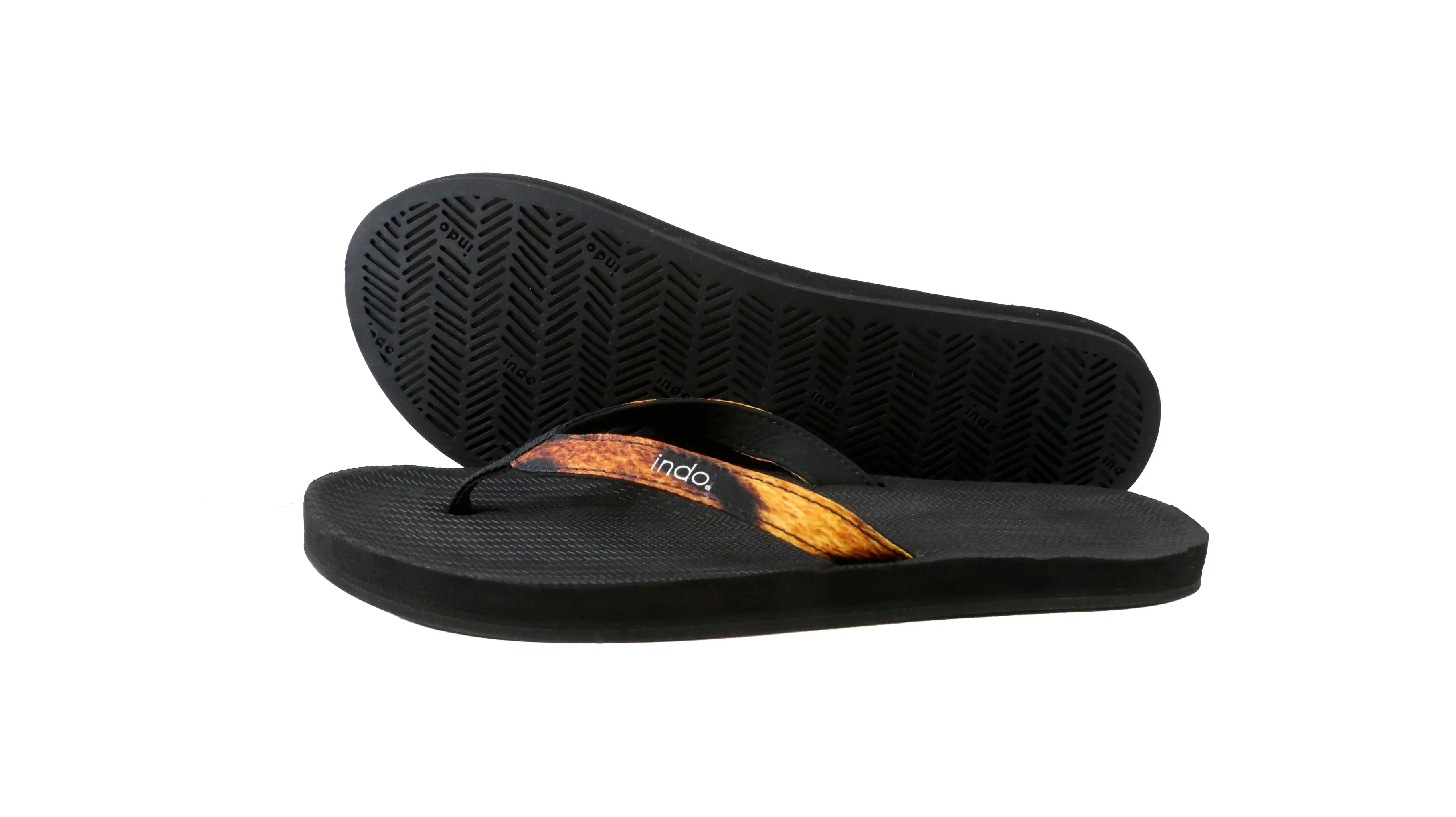 Women's Flip Flops Zodiac - Black/Leopard