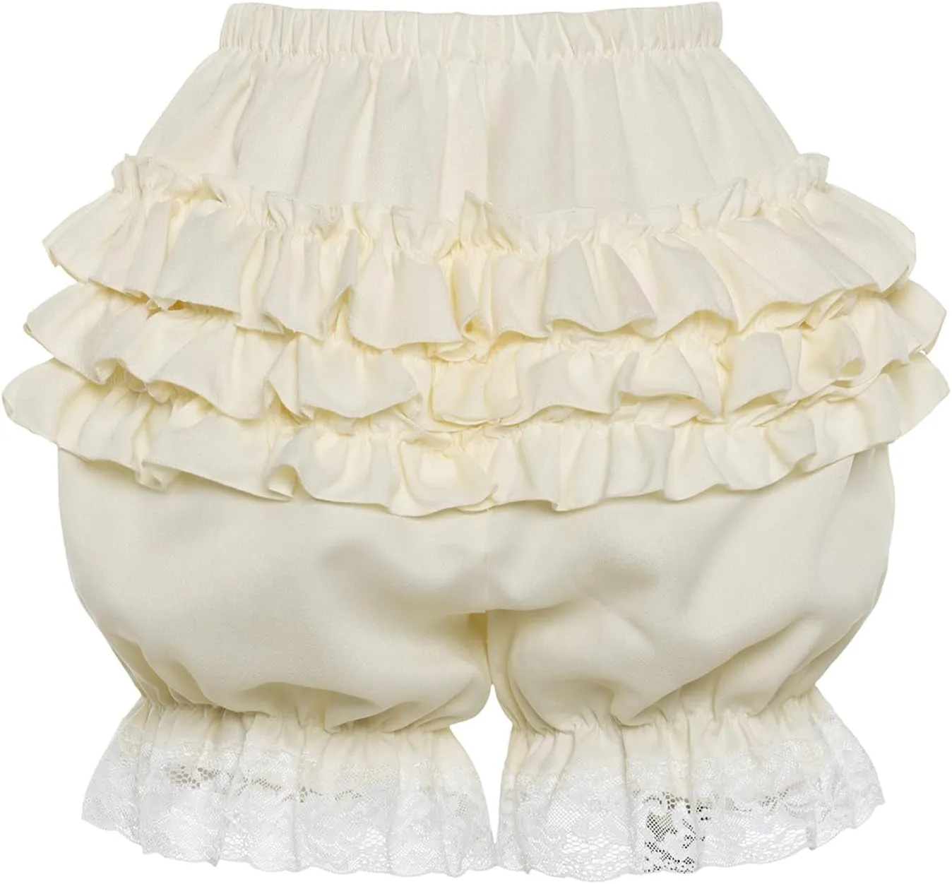 Womens Lolita Bloomers Plush Ruffles Pumpkin Pants Bottom Shorts