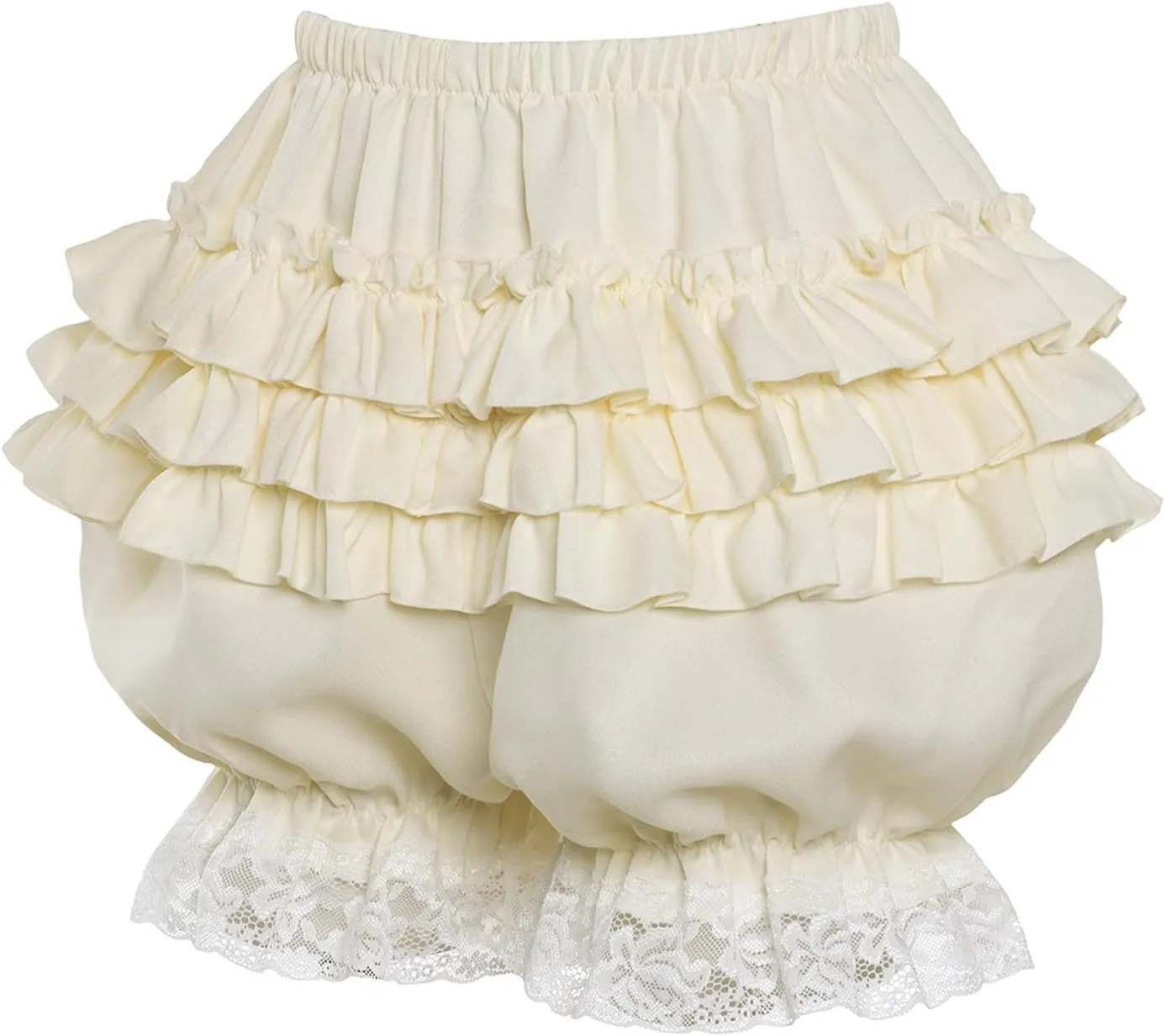 Womens Lolita Bloomers Plush Ruffles Pumpkin Pants Bottom Shorts