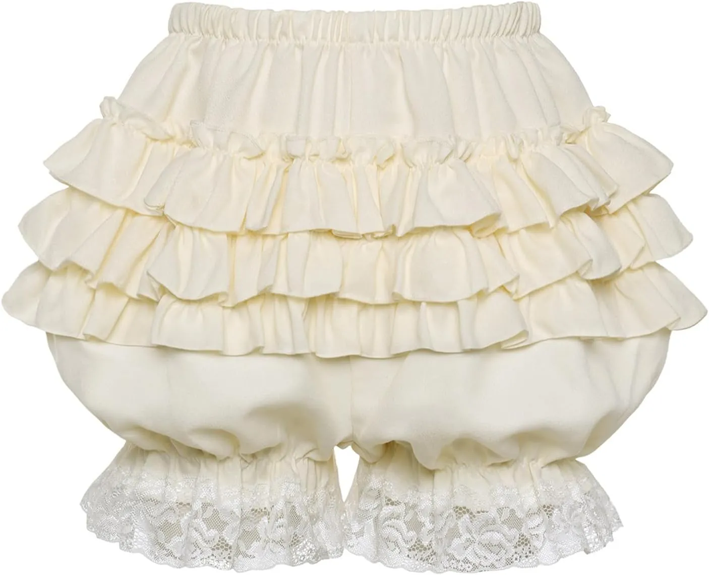 Womens Lolita Bloomers Plush Ruffles Pumpkin Pants Bottom Shorts