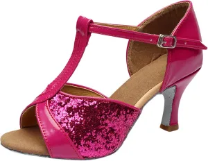 Women's Sandals Women's Latin Dance Shoes Ballroom Performance Practice Dancing Shoes High Heels Platform Sandals