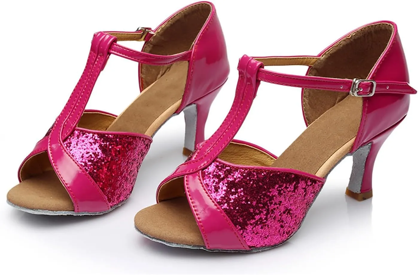 Women's Sandals Women's Latin Dance Shoes Ballroom Performance Practice Dancing Shoes High Heels Platform Sandals