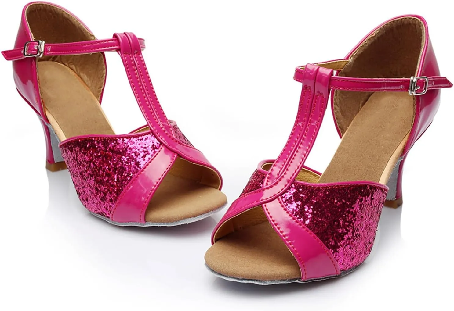 Women's Sandals Women's Latin Dance Shoes Ballroom Performance Practice Dancing Shoes High Heels Platform Sandals
