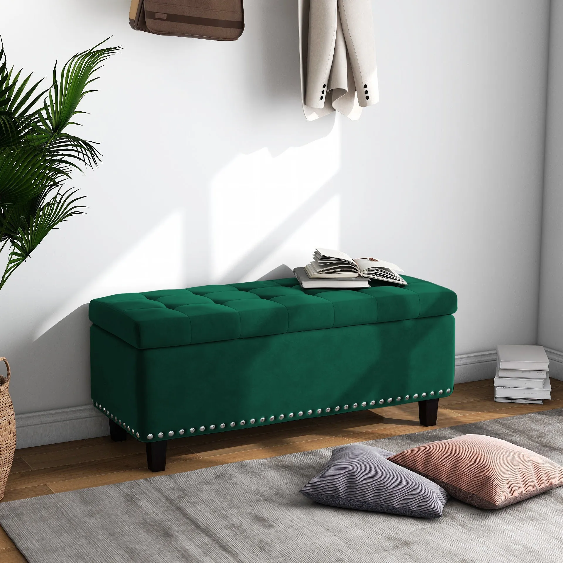 Worcester Velvet Ottoman